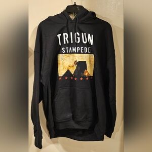 Trigun Stampede Vash Anime Wanted Poster Hoodie Size Large UNISEX